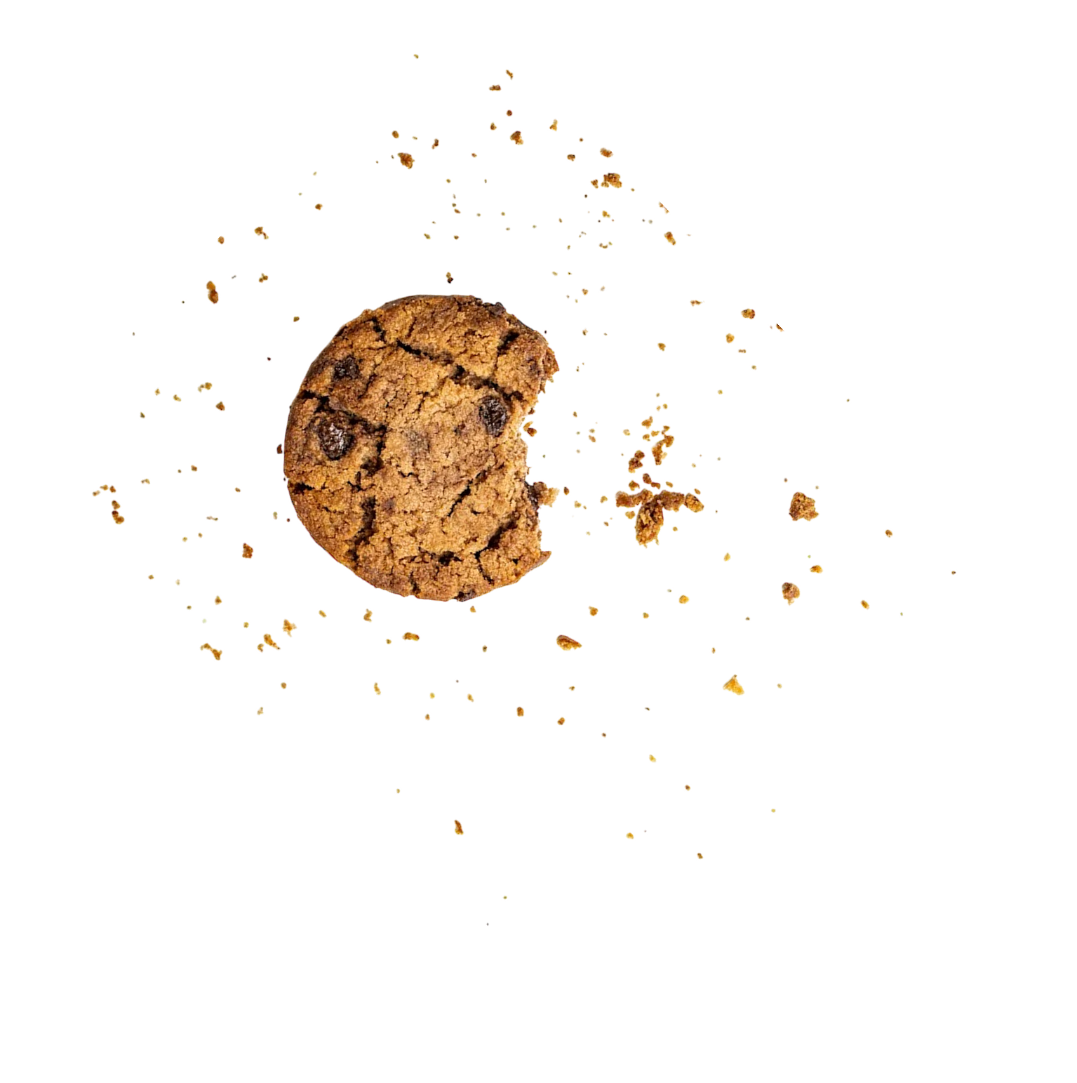 Cookies with crumbs